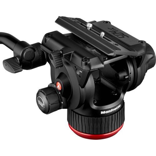 Manfrotto Fluid Video Head 504X & Carbon Fiber Tripod MVTTWINGC with Ground Spreader | Maximum Height 175 cm | Payload 12 kg | Weight 5.57 kg
