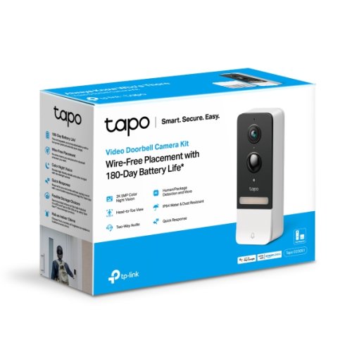 Chytrý zvonek TP-Link Tapo D230S1 IoT, 5MPx, baterie, sada s Tapo H200 Chytrý zvonek TP-Link Tapo D230S1 IoT, 5MPx, baterie, sada s Tapo H200