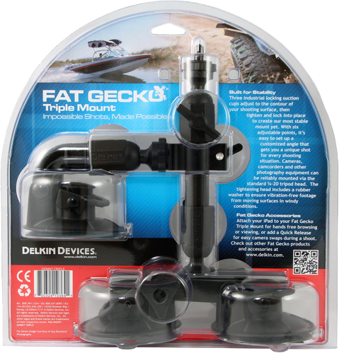Delkin Fat Gecko Triple Mount, držák se třemi přísavkami
