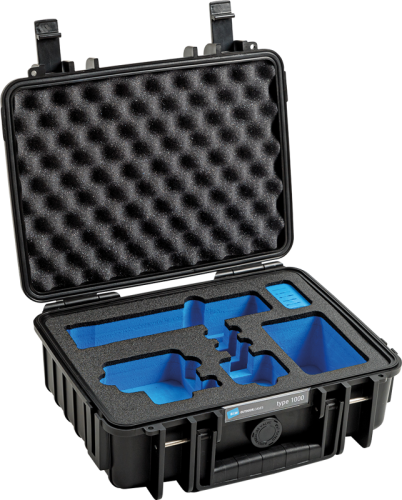 B&W Outdoor Cases BW Outdoor Case Type 1000 for GoPro Hero 12 (fits even GoPro Hero 9/10/11), Black