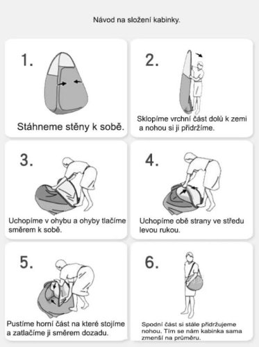 Skládací kempingová kabinka 120x190cm , převlékací kabinka (KBN12)