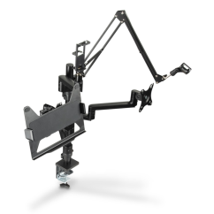 Hama stolný držiak monitoru+ďalších 3 zariadení, pre streaming/gaming, výškovo nastaviteľný, otočný