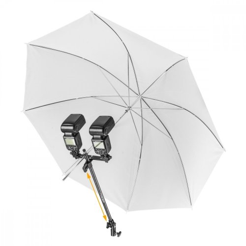 Walimex pro teleskopický dvojitý držák blesků s držákem deštníku