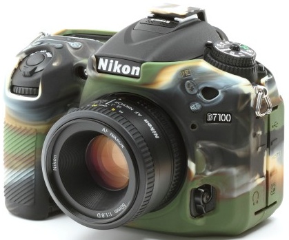 easyCover Silikon Schutzhülle f. Nikon D7100, D7200 Camouflage
