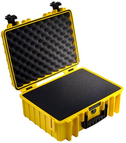 B&W Outdoor Case Type 5000 with Removable Pre-Cut Foam Yellow
