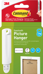 3M Command Sawtooth 1 Hook+2 Strips