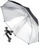 Walimex držiak 4 bleskov so softboxom 60cm + strieborný odrazný dáždnik