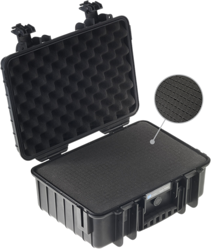 B&W Outdoor Koffer Typ 4000 mit Schaumstoff schwarz