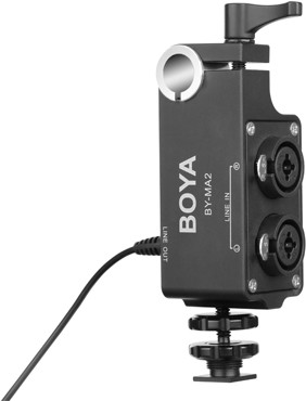 BOYA BY-MA2 Zweikanal-XLR-Audiomischer für DSLRs und Camcorder