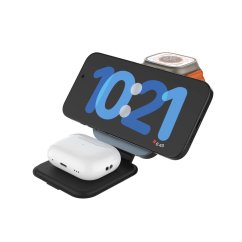 FIXED MagFlex Alu skládací magnetický bezdrátový nabíjecí stojan 3v1