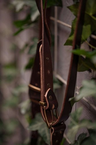 BlackDog Leather straps Brown with Anchor Links