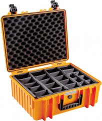 B&W Outdoor Case 6000, kufor s prepážkami oranžový