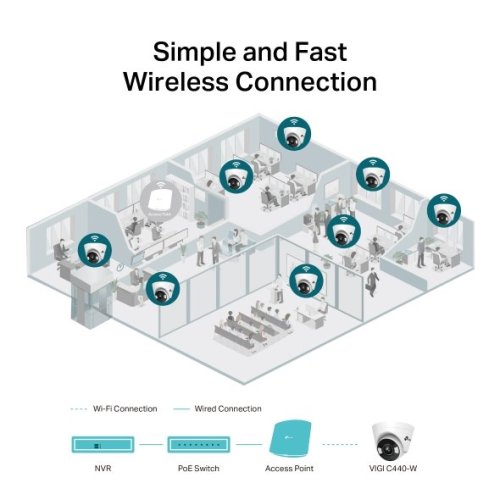 Kamera TP-Link VIGI C440(4mm) 4MPx, venkovní, IP Dome, světelnost 30m