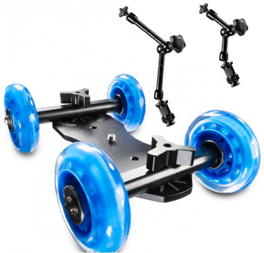 forDSLR Mini Table Dolly, Payload 15kg