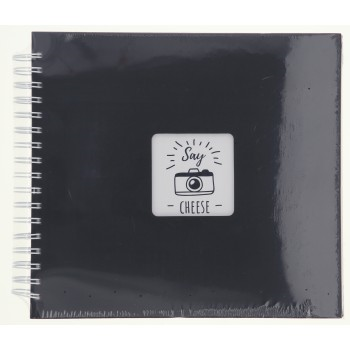 Hama album klasické spirálové FINE ART 28x24 cm, 50 stran, černé, bílé stránky