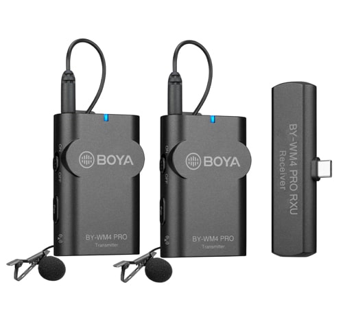 BOYA BY-WM4 Pro-K6 Bezdrátový mikrofonní 2,4GHz UHF systém pro USB-C zařízení
