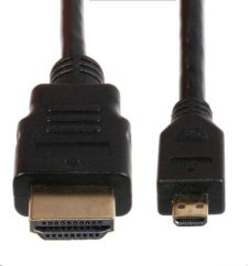 Kabel Raspberry Micro HDMI (M) na HDMI (M), černý, 1,8 m