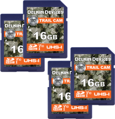 Delkin SDHC Trail Cam R100/W30 (V10) 16GB (4PK)