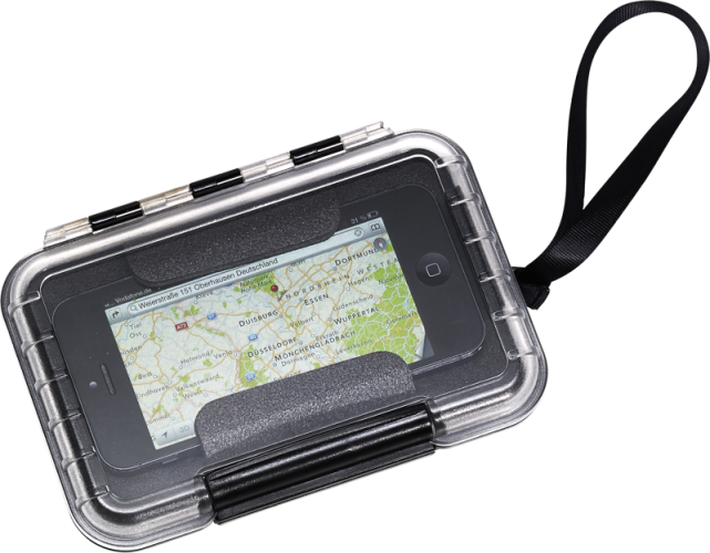 B&W Outdoor Etui Typ 200 mit Schaumstoff Schwarz/Transparent