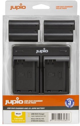 Jupio set 2x EN-EL15C for Nikon + Dual Charger