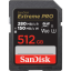 Karty SD SanDisk Extreme PRO 512 GB V60 UHS-II, 280/150 MB/s,V60,C10,UHS-II