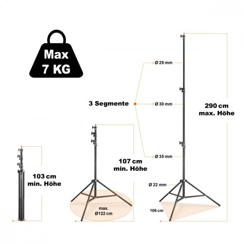 Walimex pro AIR 290 Light Stand 290 cm