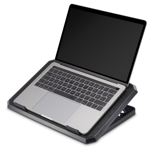 Chladicí stojan Hama pro notebook Black Metal, naklápěcí, 2 ventilátory, modré podsvícení, tichý Chladicí stojan Hama pro notebook Black Metal, naklápěcí, 2 ventilátory, modré podsvícení, tichý