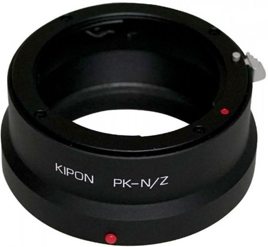 Kipon adaptér z Pentax K objektivu na Nikon Z tělo