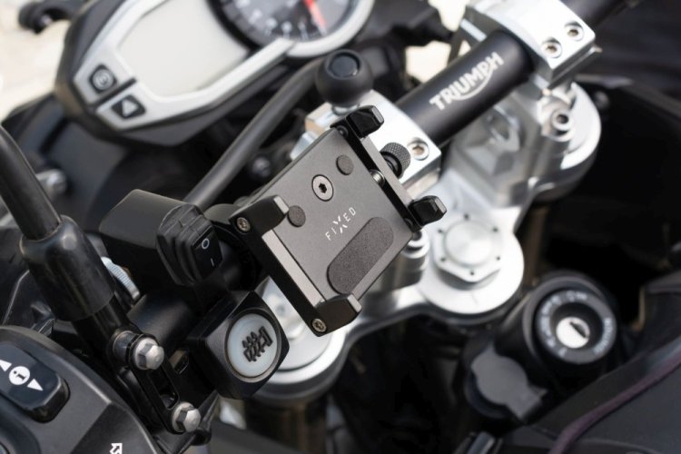 FIXED alumínium mobiltelefontartó kerékpárhoz FIXED Bikee ALU, fekete