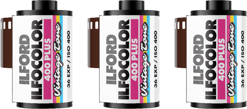 Ilford ILFOCOLOR 400 Plus Vintage Tone 35mm 36 Exp 3-pack