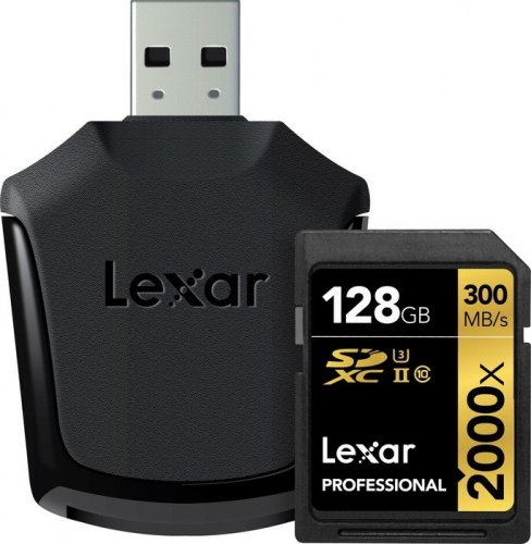 Lexar Professional 2000x SDXC UHS-II 128GB + USB Reader