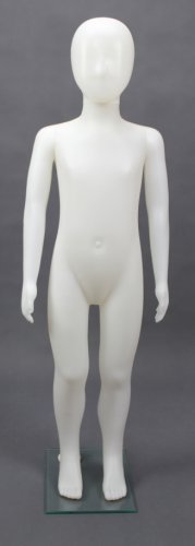 Child figurine "Girl", white matte color, height 110 cm
