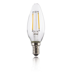 Xavax LED Filament žiarovka, E14, 250 lm (nahrádza 25 W), sviečka, teplá biela, číra