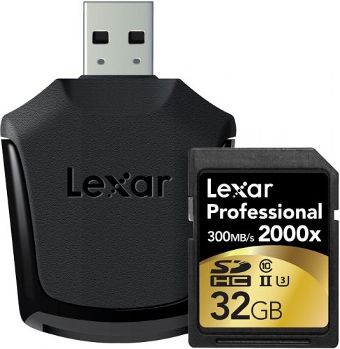 Lexar Professional 2000x SDXC UHS-II 32GB + USB Reader