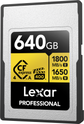 Lexar CFexpress 4.0 Pro Gold, VPG400, R1800/W1650 (Type A) 640GB
