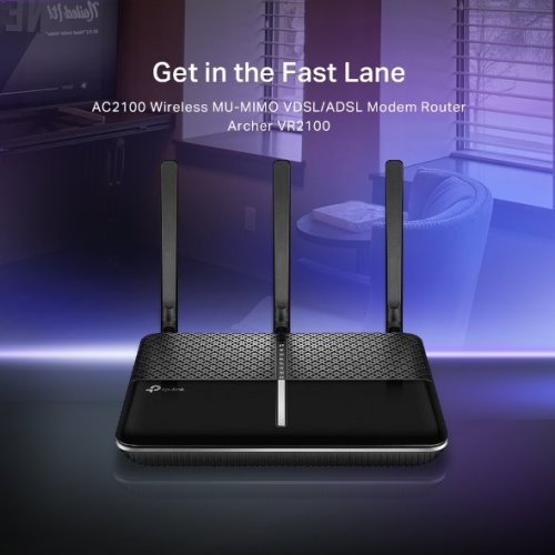 ADSL router TP-Link Archer VR2100 VDSL/ADSL MODEM 4xGLAN, USB, WIFI 2,4/5GHz, OneMesh ADSL router TP-Link Archer VR2100 VDSL/ADSL MODEM 4xGLAN, USB, WIFI 2,4/5GHz, OneMesh