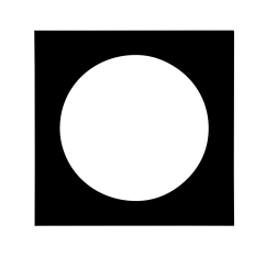 Focus Passepartout 40x40 / Round 30 dia Black w. black core