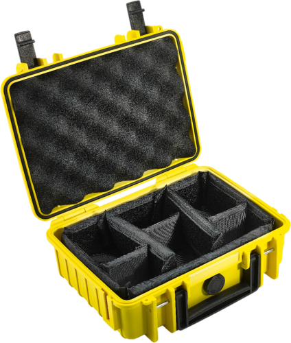 B&W Outdoor Case 1000, kufr s přepážkami žlutý
