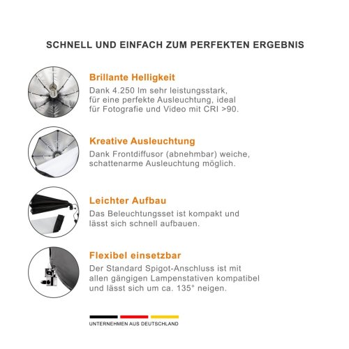 Walimex pro LED 35W Oktagon Ø55 cm Denní světlo 5 000 K