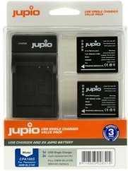 Jupio set 2x DMW-BLG10 pro Panasonic, 900 mAh + USB Single Charger