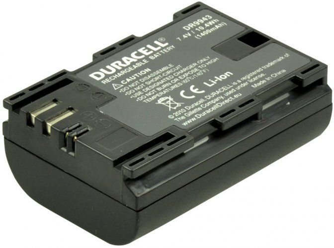 Duracell DR9943, Canon LP-E6, 7.4V, 1400 mAh