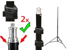 Stativ W-803 pro stud. světlo-blesk 238cm 22-19-16mm (ST803)