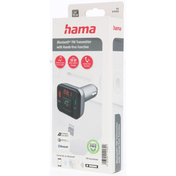 FM vysílač Hama s Bluetooth a funkcí hands-free, USB-A, USB-C