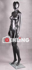 Figurine "Woman", black matte color, height 175 cm