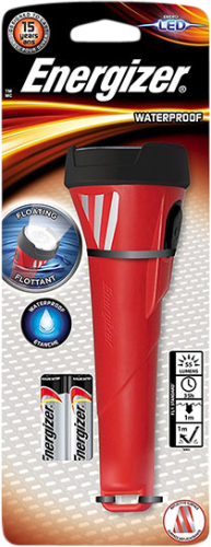 Energizer Waterproof Flashlight ENR 2AA Led W/O Ba