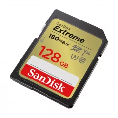SanDisk Extreme 128GB SDXC Speicherkarte 180 MB/s und 90 MB/s, UHS-I, Class 10, U3, V30