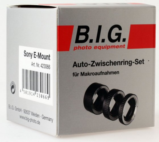 B.I.G. Zwischenringsatz 10/16/21 mm für Sony E