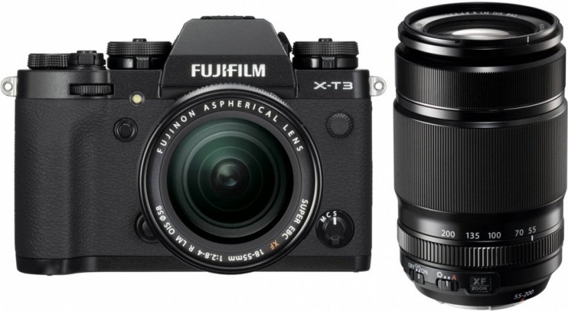 Fujifilm X-T3 + XF18-55mm + XF55-200mm Schwarz