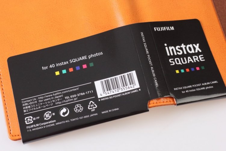 Fujifilm Instax Square Pocket Album Camel for 40 Photos Square