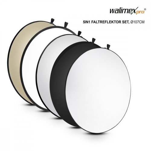 Walimex pro 5in1 Faltreflektor Set WAVY Durchmesser 107cm